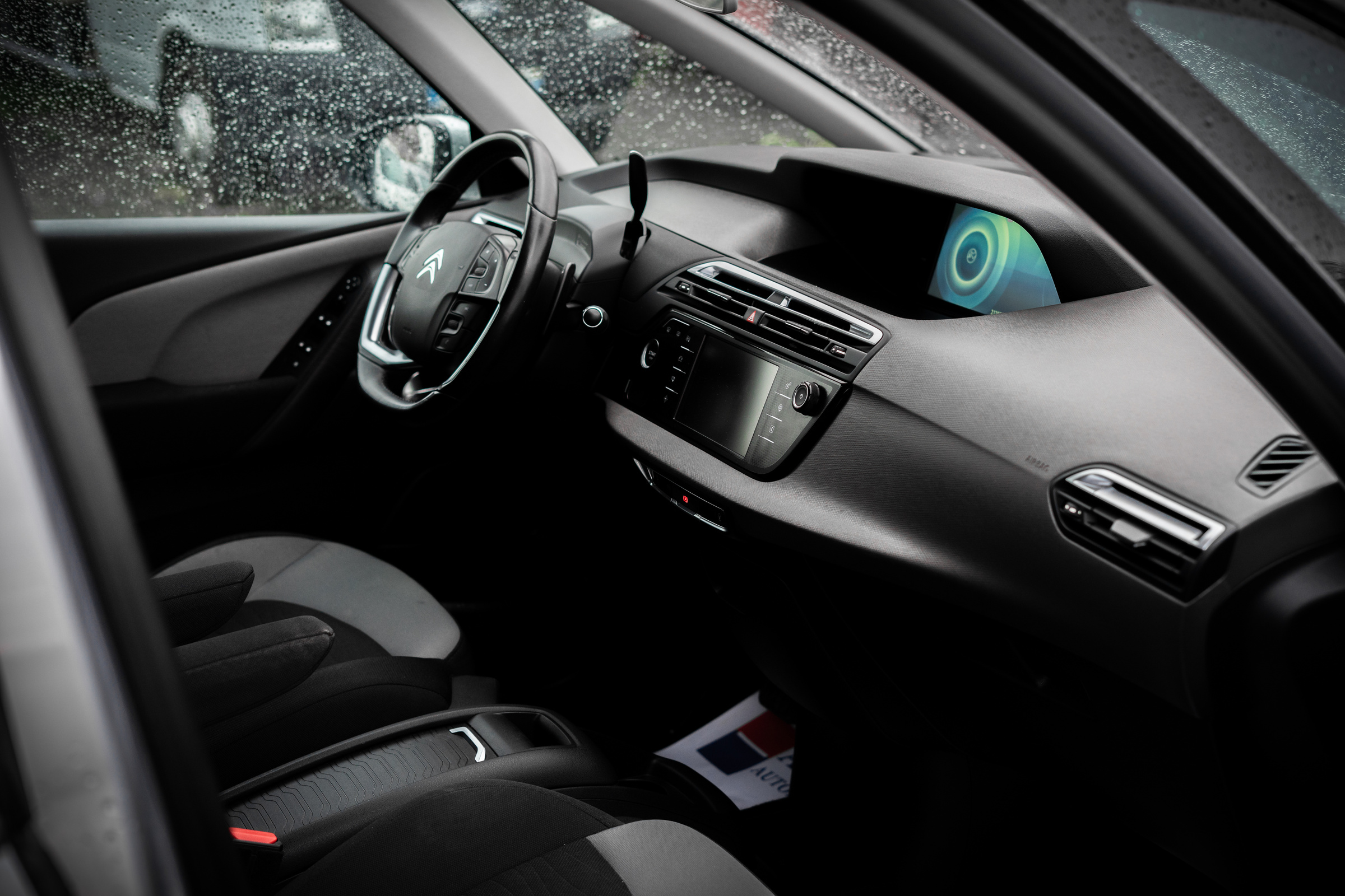 A Black Car Interior of Citroen 